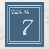 シックなワインラベルテーブル番号 ワインラベル (シングルラベル)