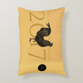 シックなヴィンテージのオンドリの旧正月2017の枕 アクセントクッション (正面(垂直))