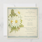 シックなヴィンテージのデイジーのびっくりパーティ 招待状 (裏面)
