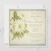 シックなヴィンテージのデイジーのベビーシャワー 招待状 (裏面)