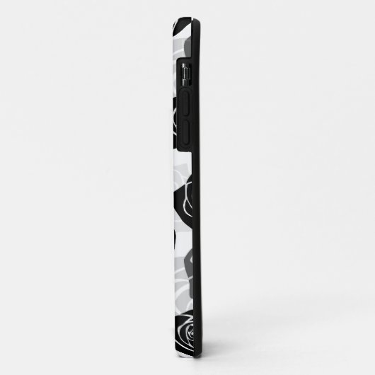 シックなヴィンテージのモノクロローズ Case-Mate iPhoneケース (裏面/左)