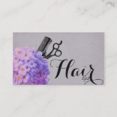 シックなヴィンテージの水彩画の書道の美容師 名刺 (正面)