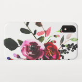 シックなヴィンテージの水彩画の野生の花の花柄 Case-Mate iPhoneケース (裏面(横))