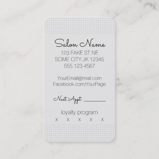 シックなヴィンテージの美容師の美容師のオレンジは上がりました 予約カード (裏面)