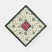 シックなヴィンテージナプキンとアンティークインスパイア-スタイル (コーナー)