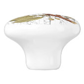 シックなヴィンテージネスト&エッグフランスのスクリプトノブ セラミックノブ (側面)