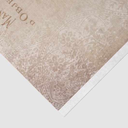 シックなヴィンテージフランスのバラエフェメラデクページ 薄葉紙 (詳細)