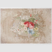 シックなヴィンテージフランスのバラエフェメラデクページ 薄葉紙 (正面)