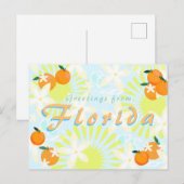 シックなヴィンテージフロリダサンオレンジブロッサムフラワーズ ポストカード (正面/裏面)