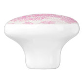 シックなヴィンテージベビーピンクトイレデジュイプリント セラミックノブ (側面)