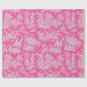 シックなヴィンテージホットピンクトイレデジュイ印刷 ラッピングペーパー (フラット)