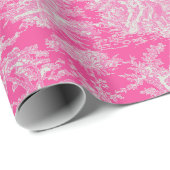 シックなヴィンテージホットピンクトイレデジュイ印刷 ラッピングペーパー (ロールコーナー)