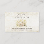 シックなヴィンテージボーホウォーター色フローラブーケ 名刺 (裏面)