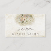 シックなヴィンテージボーホウォーター色フローラブーケ 名刺 (正面)