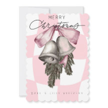 シックなヴィンテージレトロクリスマスピンクプレイド