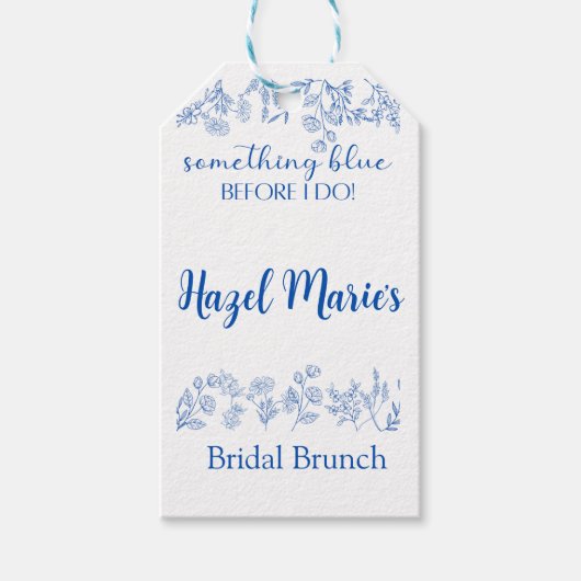 シックなヴィンテージ優先する前に何か青 ギフトタグ (正面)