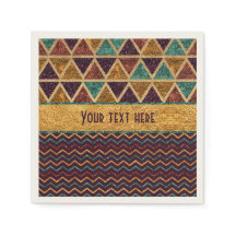 シックな三角形Chevronsフェイクグリッターゴールドフォイル