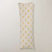 シックな中立イカットのモトッコ人パターン ボディピロー (正面縦)