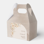 シックな中立bohoアーチ素朴なアイボリー野花 フェイバーボックス (裏面サイド)