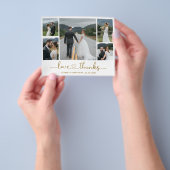 シックな予算フォトコラージュ結婚の感謝のチラシ チラシ (手)