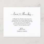 シックな予算フォトコラージュ結婚の感謝のチラシ チラシ (裏面)