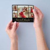 シックな予算フォトコラージュ結婚の感謝のチラシ チラシ (手)