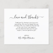 シックな予算フォトコラージュ結婚の感謝のチラシ チラシ (裏面)