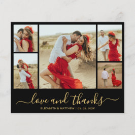 シックな予算フォトコラージュ結婚の感謝のチラシ チラシ