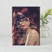 シックな仮装キンセアニェラフォト招待状 招待状 (スタンド正面)
