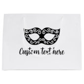 シックな仮装パーティーマスクカスタム抱き枕 ラージペーパーバッグ (正面)