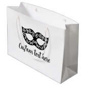 シックな仮装パーティーマスクカスタム抱き枕 ラージペーパーバッグ (裏面アングル)