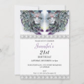 シックな仮装マスク誕生日招待状 招待状 (正面)