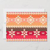 シックな先住民アメリカンサウスウェスト赤ベビーシャワー 招待状 (裏面)