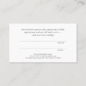 シックな光っているばら色の金ゴールドの大理石のサロンのスパの割引 紹介カード (裏面)