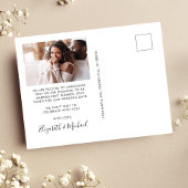 シックな写真の楽しいエバーアフター婚約 案内ポストカード