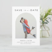 シックな写真の結婚式の日付を保存 セーブザデート (スタンド正面)