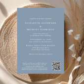 シックな写真のQRコードすべてワンダスティブルー結婚ズ 招待状