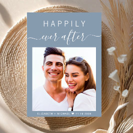 シックな写真のQRコードすべてワンダスティブルー結婚ズ 招待状