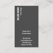 シックな写真ファッションソーシャルメディア 名刺 (裏面)