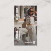 シックな写真ファッションソーシャルメディア 名刺 (正面)