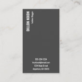 シックな写真ファッションソーシャルメディア 名刺 (裏面)