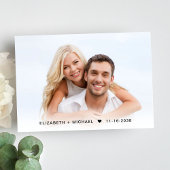 シックな写真QRコードクリー結婚ム 出欠カード