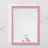 シックな冬の写真招待状ピンク 招待状 (裏面)