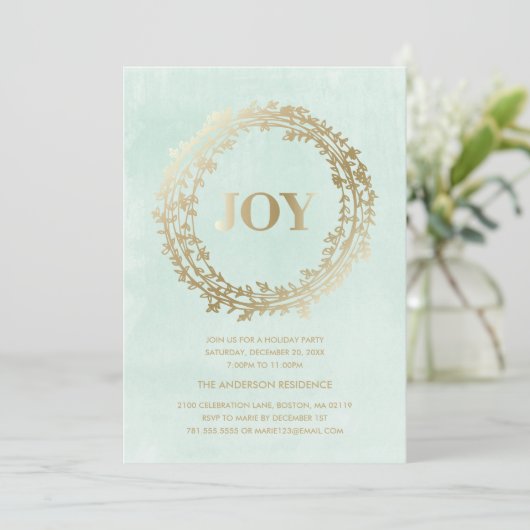 シックな冬|の休日のパーティの招待状 招待状 (スタンド正面)