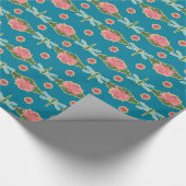 シックな包装紙：睡蓮とトンボ ラッピングペーパー (角)