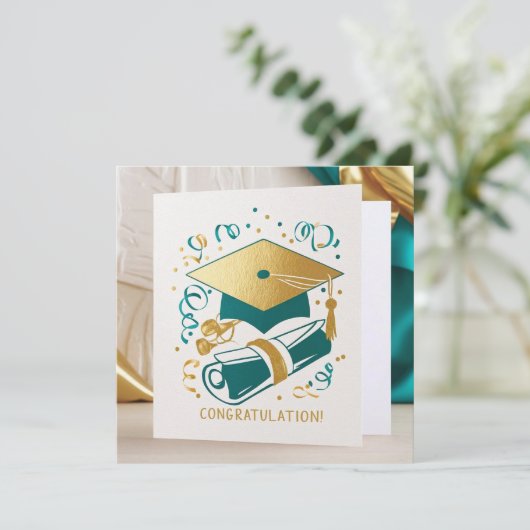 シックな卒業カード カード (スタンド正面)