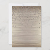 シックな卒業キャップ、ガラスダイヤモンド卒業 招待状 (裏面)