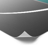 シックな卒業スクリプトアーチフォト ポスター (角)