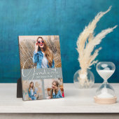 シックな卒業写真コラージオングレー フォトプラーク (側面)