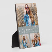 シックな卒業写真コラージオングレー フォトプラーク (側面)